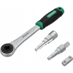 STALCO Ráčna s adaptéry 1/2" na ploché klíče, 4-dílná sada