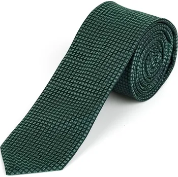 Kravata Kravata pánská AMJ úzká vzorovaná KI1104, tmavě zelená