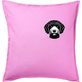 Polštář Lagotto romagnolo hlava na prsu - Polštář 50x50 - 50x50 - Pouze potah ( Růžová )