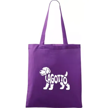 Lagotto nápis v těle - Taška bavlněná - 42 x 38 cm ( Fialová )