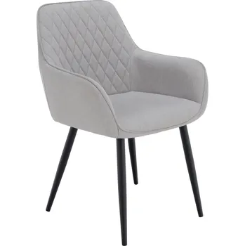 Jídelní židle Tempo Kondela Designové křeslo, světle šedá/černá, OSKOR