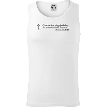 Citáty z bible - Římanům 8:28 - Tílko pánské Core - M ( Bílá )