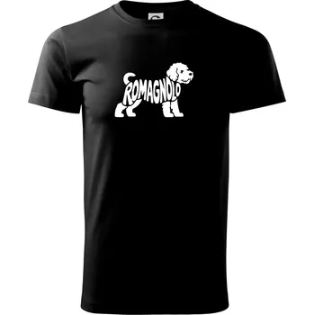 Pánské tričko Romagnolo nápis v těle - Triko extra velké (5-8XL) - 8XL ( Černá )