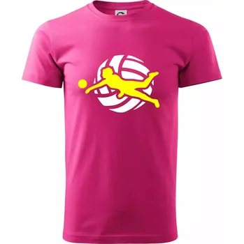 Pánská móda Volejbalistka - Klasické pánské triko vyšší gramáže - 2XL ( Purpurová )
