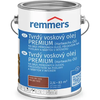 barva a nátěr na dřevo Tvrdý voskový olej PREMIUM (Remmers Hartwachs-ÖL), Balení 0,75 l, Barevné odstíny Fenstergrau FT 20931