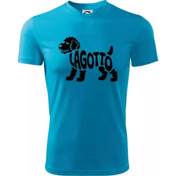 Chlapecké tričko Lagotto nápis v těle - Dětské triko sportovní (dresovina) - 122 cm/6 let ( Světlý tyrkys )