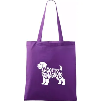 Lagotto romagnolo nápis v těle - Taška bavlněná - 42 x 38 cm ( Fialová )