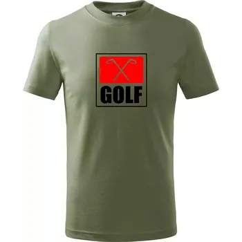 Golfové hole - Tričko dětské bavlněné - 158 cm/12 let ( Khaki )