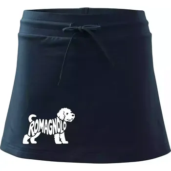 Dámská sukně Romagnolo nápis v těle - Sportovní sukně - two in one - XL ( Námořní modrá (velmi tmavá - téměř černá) )