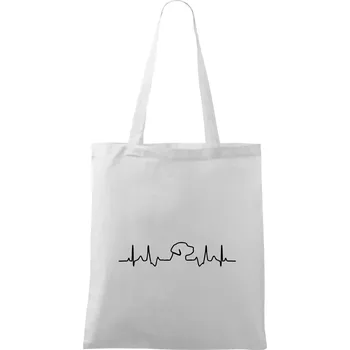 Labrador EKG - Taška bavlněná - 42 x 38 cm ( Bílá )
