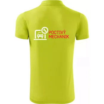 Pánská košile Poctivý mechanik - Polokošile Victory sportovní (dresovina) - M ( Limetková )