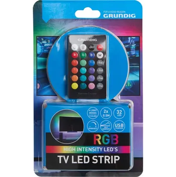 LED osvětlení GRUNDIG LED pásek pro TV, samolepicí , RGB DÁLKOVÝ OVLADAČ 2x 0,5 m