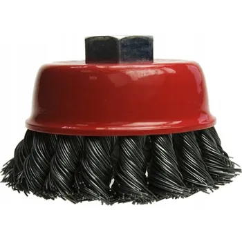 Vrták KOTOUČOVÝ DRÁTĚNÝ KARTÁČ ČELNÍ M14, 100MM, KROUCENÝ DRÁT