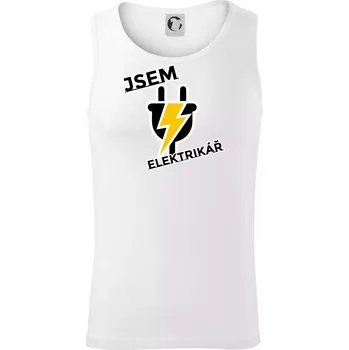 Zásuvka - jsem elektrikář - Tílko pánské Core - 2XL ( Bílá )