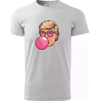 Pánské tričko Trump gum - Triko extra velké (5-8XL) - 5XL ( Světlešedý Melír )