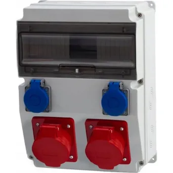 Rozvaděč F-ELEKTRO F3.0455 Staveništní rozvaděč CAJA 12M, 2x32A/5, 2x230V