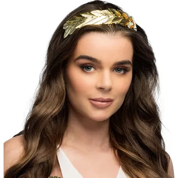 Karnevalový kostým Zlatá kovová vavřínová čelenka