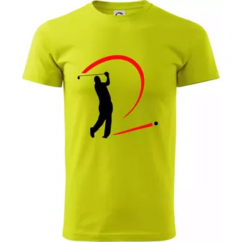 Golfistův odpal - Klasické pánské triko vyšší gramáže - M ( Limetková )