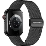 Řemínek FORCELL pro Apple Watch 38 / 40 / 41 / 42 mm - magnetický - nerezová ocel - černý