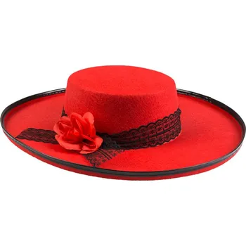 Klobouk Španělka červený