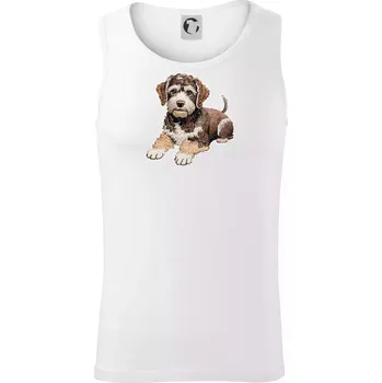 Lagotto romagnolo vyšívaný velký - Tílko pánské Core - 2XL ( Bílá )