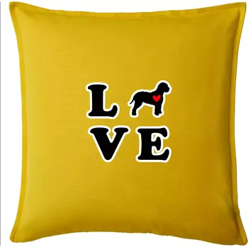 Polštář Lagotto romagnolo LOVE - Polštář 50x50 - 50x50 - Pouze potah ( Žlutá )