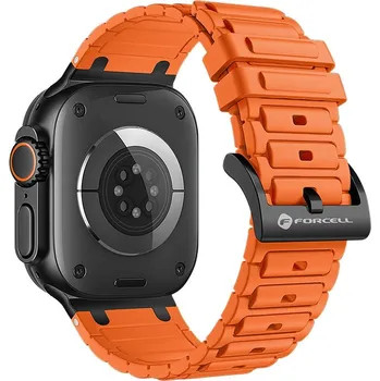 Příslušenství k chytrým hodinkám Řemínek Apple Watch Forcell F-Design FA06 silikon 42 / 44 / 45 / 49 mm oranžový