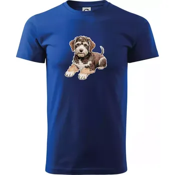 Lagotto romagnolo vyšívaný velký - Triko extra velké (5-8XL) - 6XL ( Královská modrá )