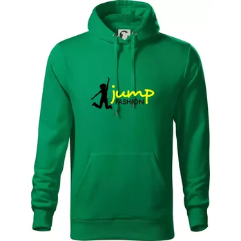 Pánská mikina Jump fashion - Mikina pánská Cape s kapucí - L ( Středně zelená )