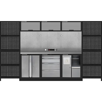 Sestava dílenského nábytku Procarosa PROFI TGC-13041-680 Pracovní deska:: nerezová