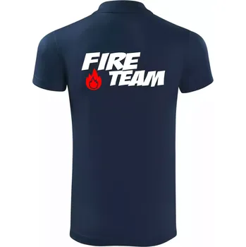 Pánská košile Fire Team plamen - Polokošile Victory sportovní (dresovina) - 2XL ( Námořní modrá (velmi tmavá - téměř černá) )