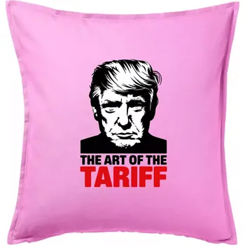 Polštář Trump The art of the tariff - Polštář 50x50 - 50x50 - Pouze potah ( Růžová )
