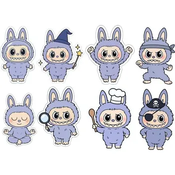 Jedlá dekorace na dort Jedlý papír k vystříhnutí Labubu fialový - Pictu Hap