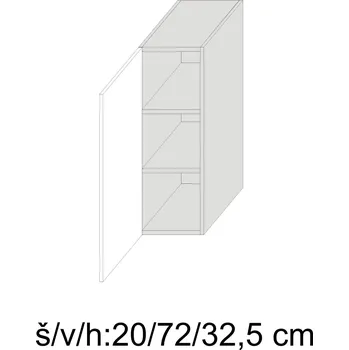 Kuchyňská skříňka horní QUANTUM MINT W2/20 - grey