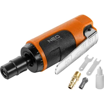 přímá bruska NEO TOOLS Pneumatická jednoduchá přímá bruska, 1/4"; 1/8" - 6 mm/3mm, 25 000 rpm 14-014