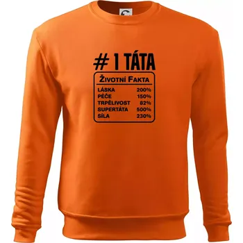 Pánská mikina Životní fakta - Táta - Mikina Essential pánská - 2XL ( Oranžová )