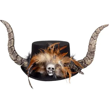 Karnevalový doplněk Boland Voodoo klobouk s rohy