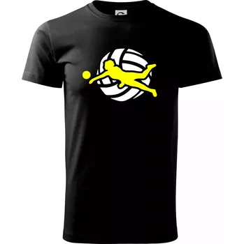 Pánské tričko Volejbalistka - Triko extra velké (5-8XL) - 7XL ( Černá )