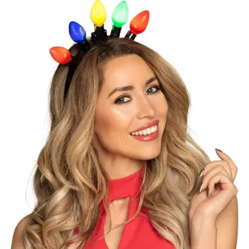 Karnevalový kostým Boland LED svítící čelenka žárovky