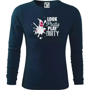 Pánské oblečení Look pretty play - Triko s dlouhým rukávem FIT-T long sleeve - S ( Námořní modrá (velmi tmavá - téměř černá) )