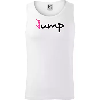 Jump - nápis a panáček - Tílko pánské Core - 2XL ( Bílá )