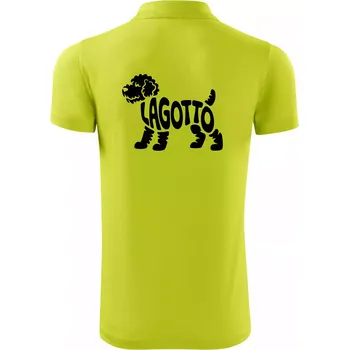 Pánská košile Lagotto nápis v těle - Polokošile Victory sportovní (dresovina) - M ( Limetková )