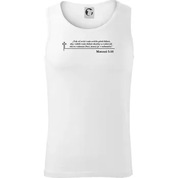 Citáty z bible - Matouš 5:16 - Tílko pánské Core - XL ( Bílá )