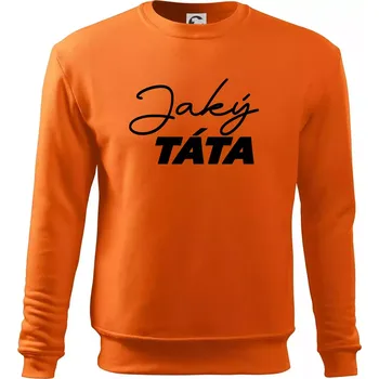 Pánská mikina Jaký táta - taková dcera psací - Mikina Essential pánská - L ( Oranžová )