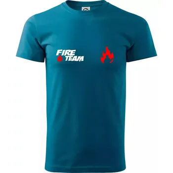 Fire Team plamen - Klasické pánské triko vyšší gramáže - XS ( Petrolejová )
