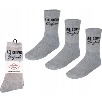 Lee Cooper Ponožky 3-PACK SPORT SOCKS šedé, velikost 43-46