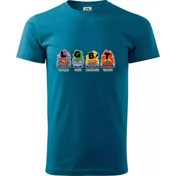 LGBT - Lasagne, Guláš, Bramborák, Tatarák - Klasické pánské triko vyšší gramáže - 4XL ( Petrolejová )