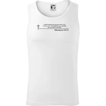 Pánské termoprádlo Citáty z bible - Efezským 2-8–9 - Tílko pánské Core - M ( Bílá )