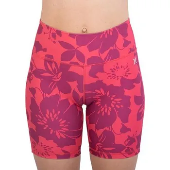 Dámské kraťasy Dámské legíny Hurley Stable Biker Short - Funkční a stylové krátké legíny od značky Hurley, růžové s květinovým vzorem. - 3429893