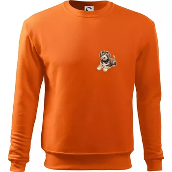 Pánská mikina Lagotto romagnolo ležicí vyšívaný na prsu - Mikina Essential pánská - M ( Oranžová )